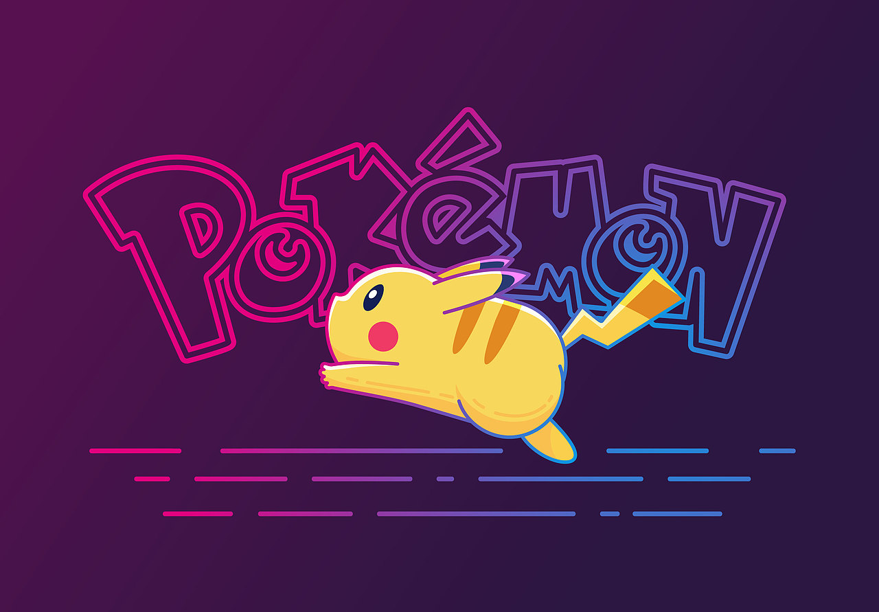 线性图形电气鼠皮卡丘