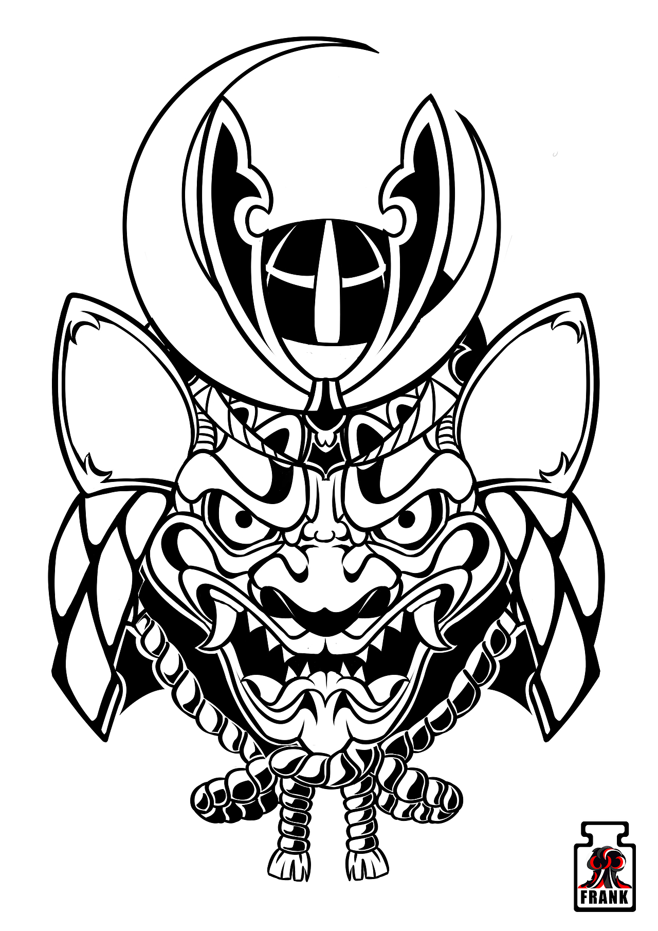 tatoo《武士,般若》