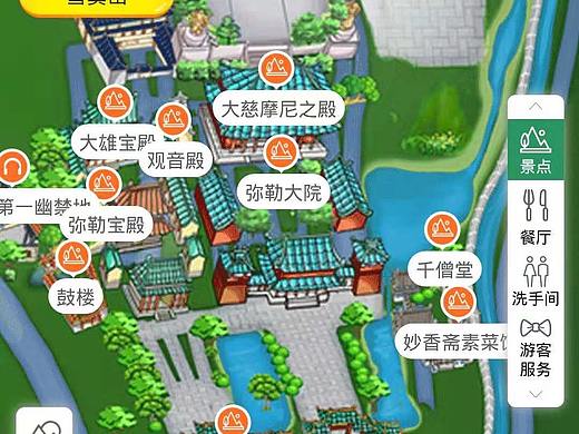 h5智慧旅游电子语音导航全域景区学校手绘地图定制设计