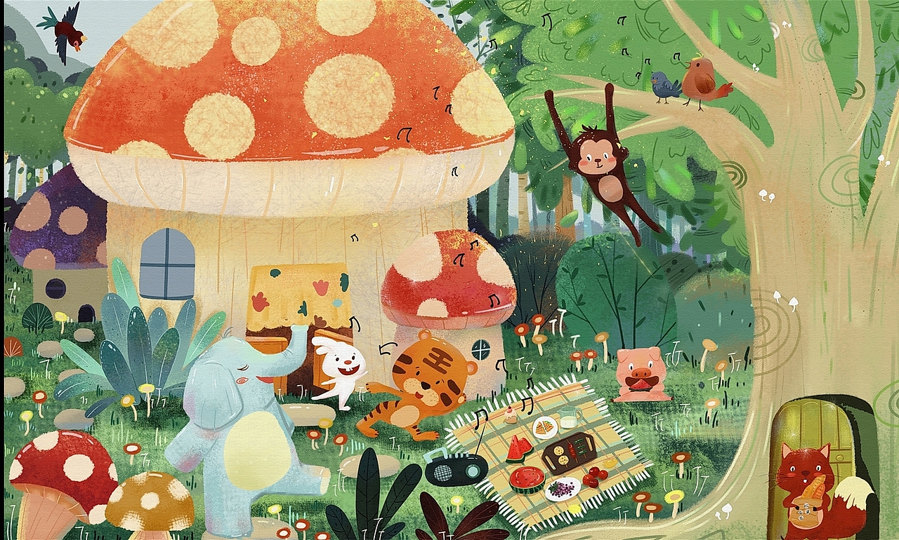 动物世界（图ZMjgzNzE3ODQw） - 绘本 - 站酷设计师Z945207640原创素材 - 站酷ZCOOL