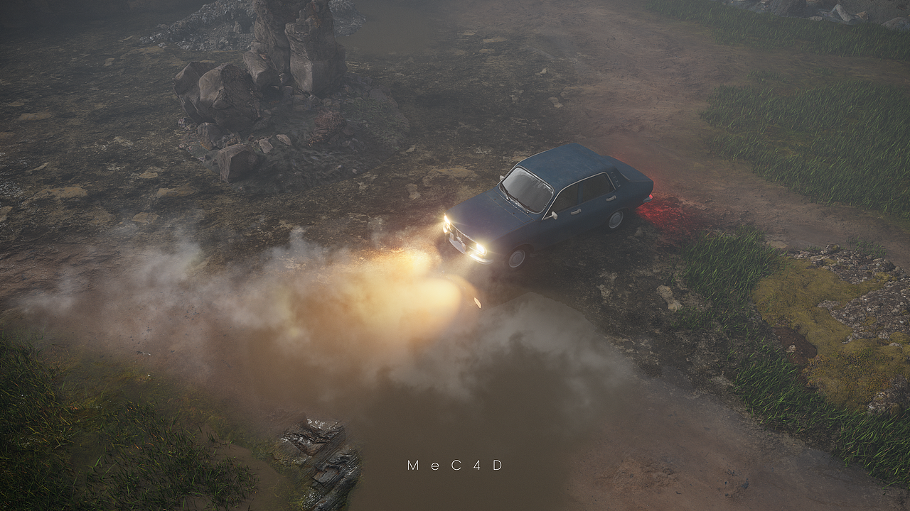 几张CINEMA 4D风景CG练习——《采石场》（图ZMjAzMzc1NzQ4） - 场景 - 站酷设计师MeC4D原创素材 - 站酷ZCOOL