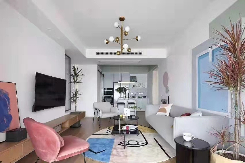 济南万泰装饰120平现代简约风格装修案例实景