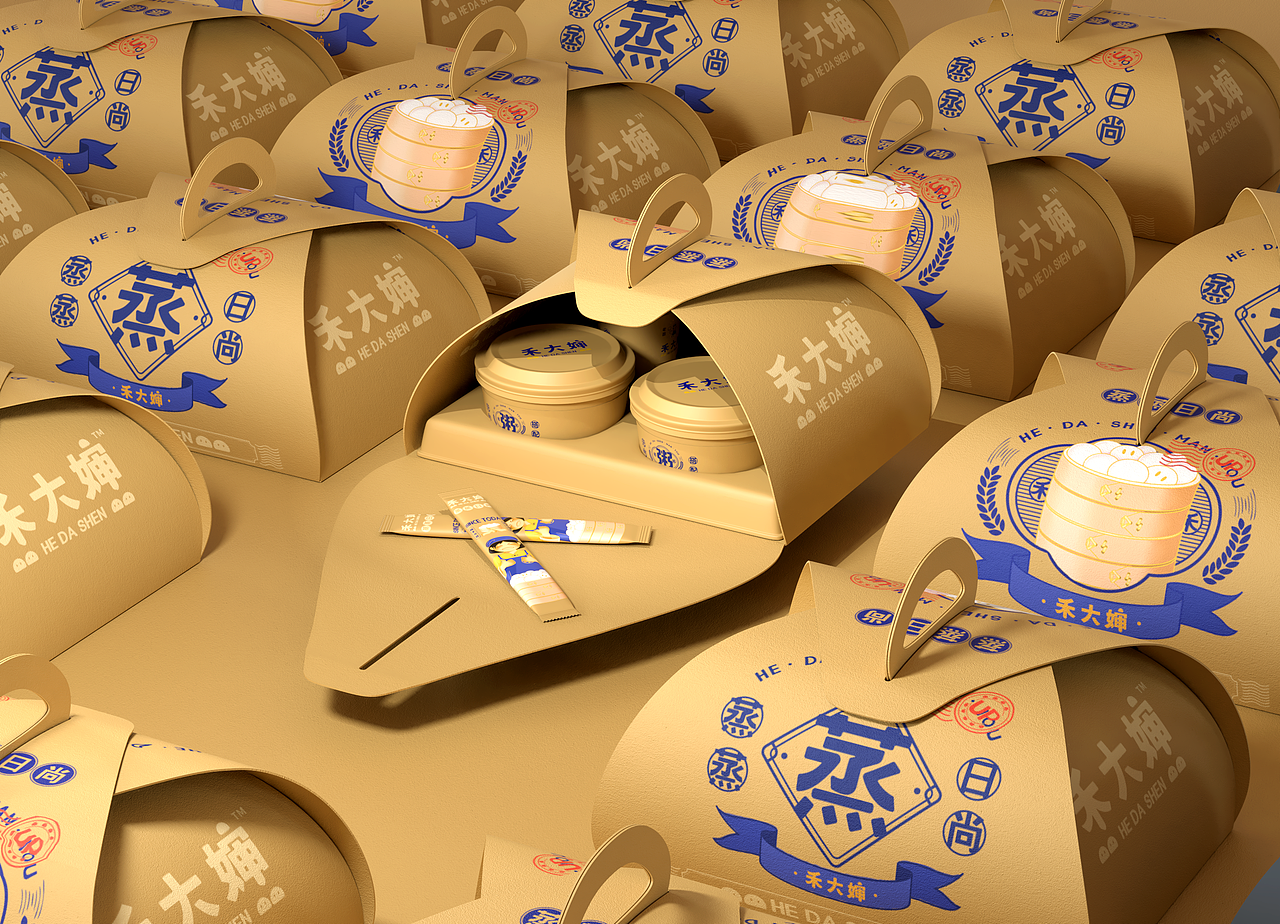 禾大婶 品牌全案设计 品牌设计&空间设计-五藏者品牌