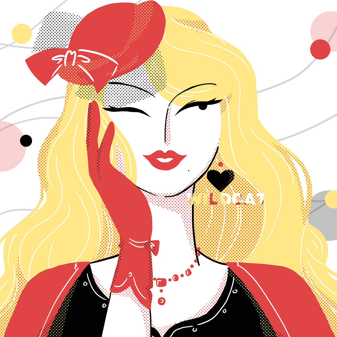 红黄黑丹凤眼女子