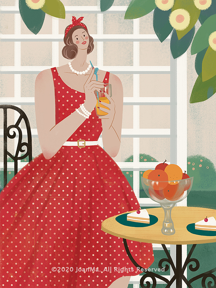 Vintage Fashion-复古时尚系列插画（图ZMjM0Mjk1MTMy） - 艺术插画 - 站酷设计师JoanMa插画原创素材 - 站酷ZCOOL