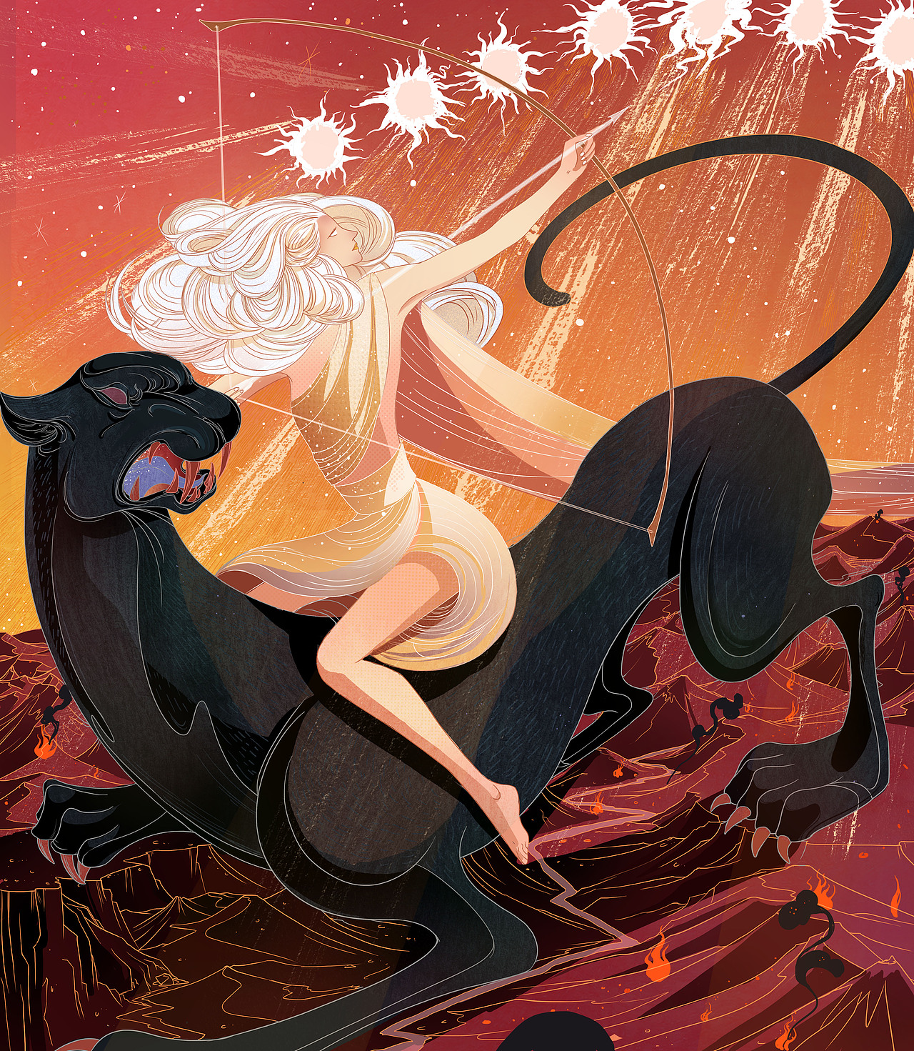 射日（图ZMTU1OTEyNDUy） - 商业插画 - 站酷设计师费飞原创素材 - 站酷ZCOOL