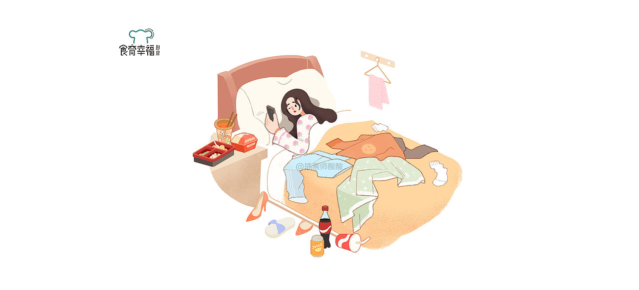 【插画】食育幸福厨房宣传插画（图ZMjczODMzOTE2） - 商业插画 - 站酷设计师插画师酸酸原创素材 - 站酷ZCOOL