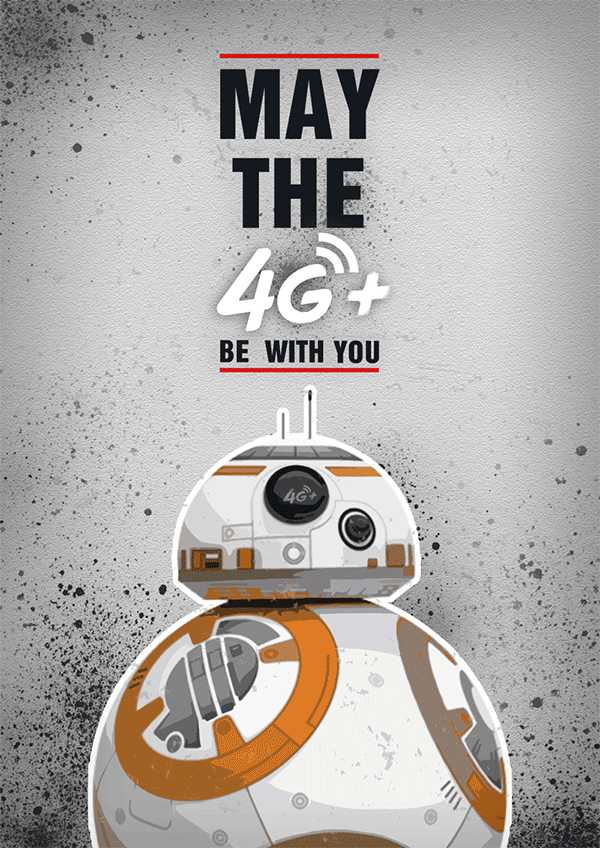 中国移动 星球大战热点图 MAY THE 4G BE WITH YOU（图ZNDA0MjA1ODA=） - 商业插画 - 站酷设计师SHADOWBIRD1212原创素材 - 站酷ZCOOL