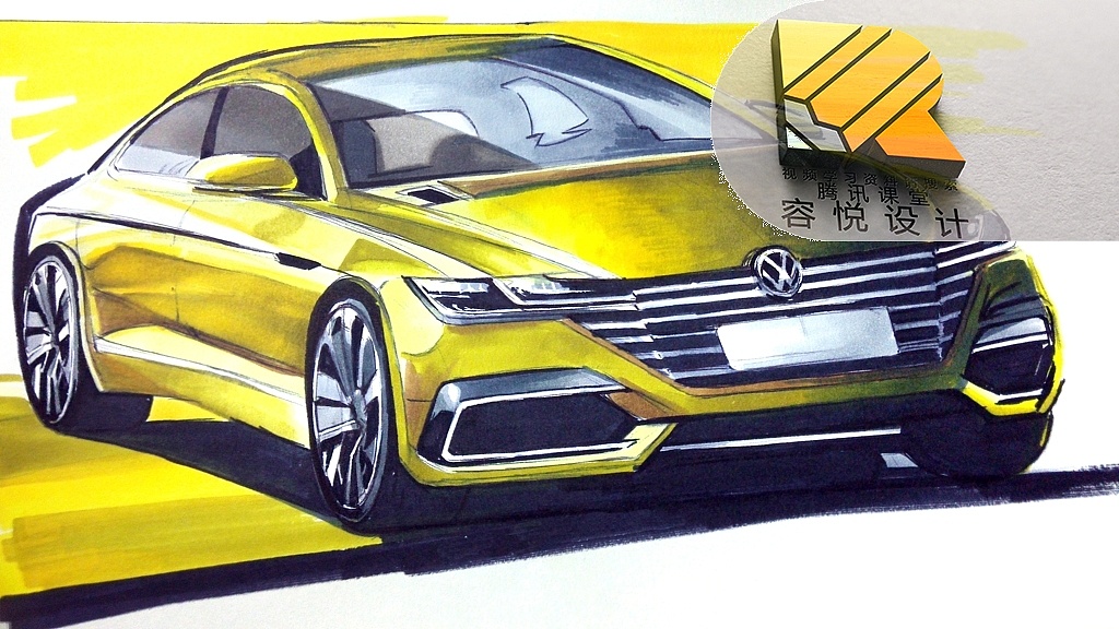 汽车设计马克笔手绘 01工业设计手绘工业设计考研手绘