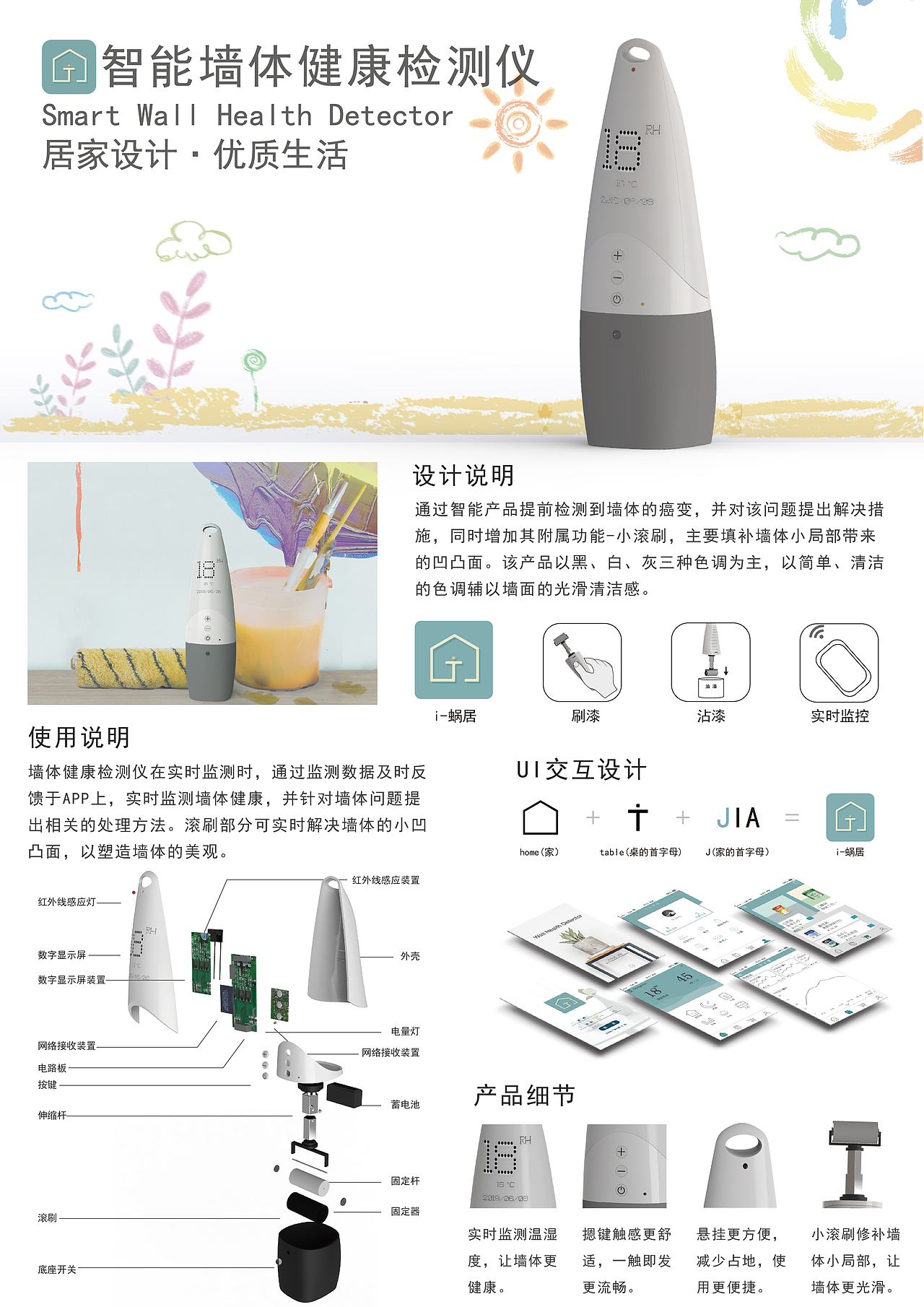 工业设计-智能墙体健康检测仪（图ZMjA5MTI3NzU2） - 生活用品 - 站酷设计师ARJUNA丶原创素材 - 站酷ZCOOL