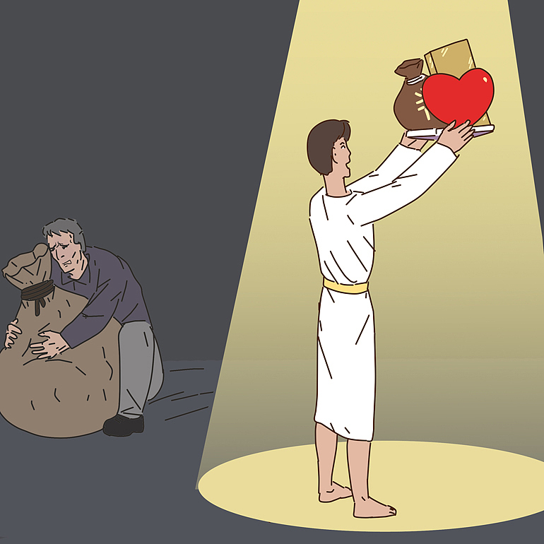 我们把金钱,才干和爱情奉献给基督,以示感谢,这是我们所当作的,这样