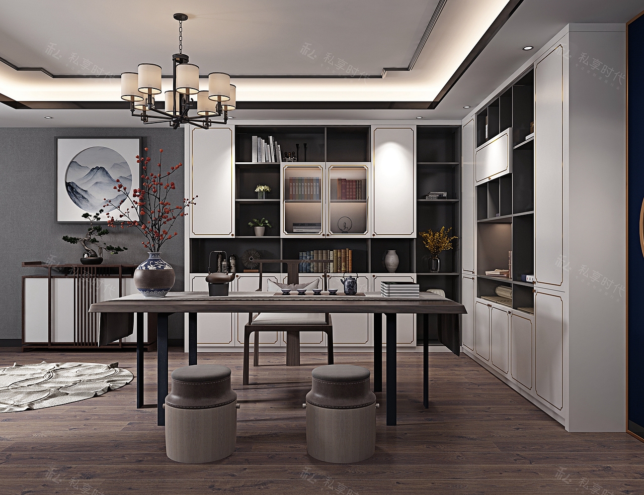 新中式高端全屋定制产品设计（图ZMTg5NTAzODky） - 家装设计 - 站酷设计师私享时代原创素材 - 站酷ZCOOL