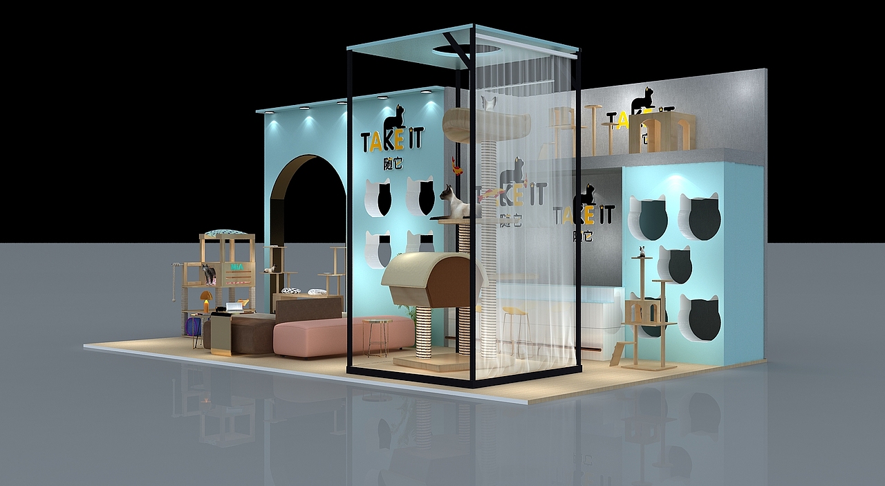 萌系猫展 效果图设计（图ZMjA4MTQzODky） - 其他三维 - 站酷设计师艺汇设计原创素材 - 站酷ZCOOL