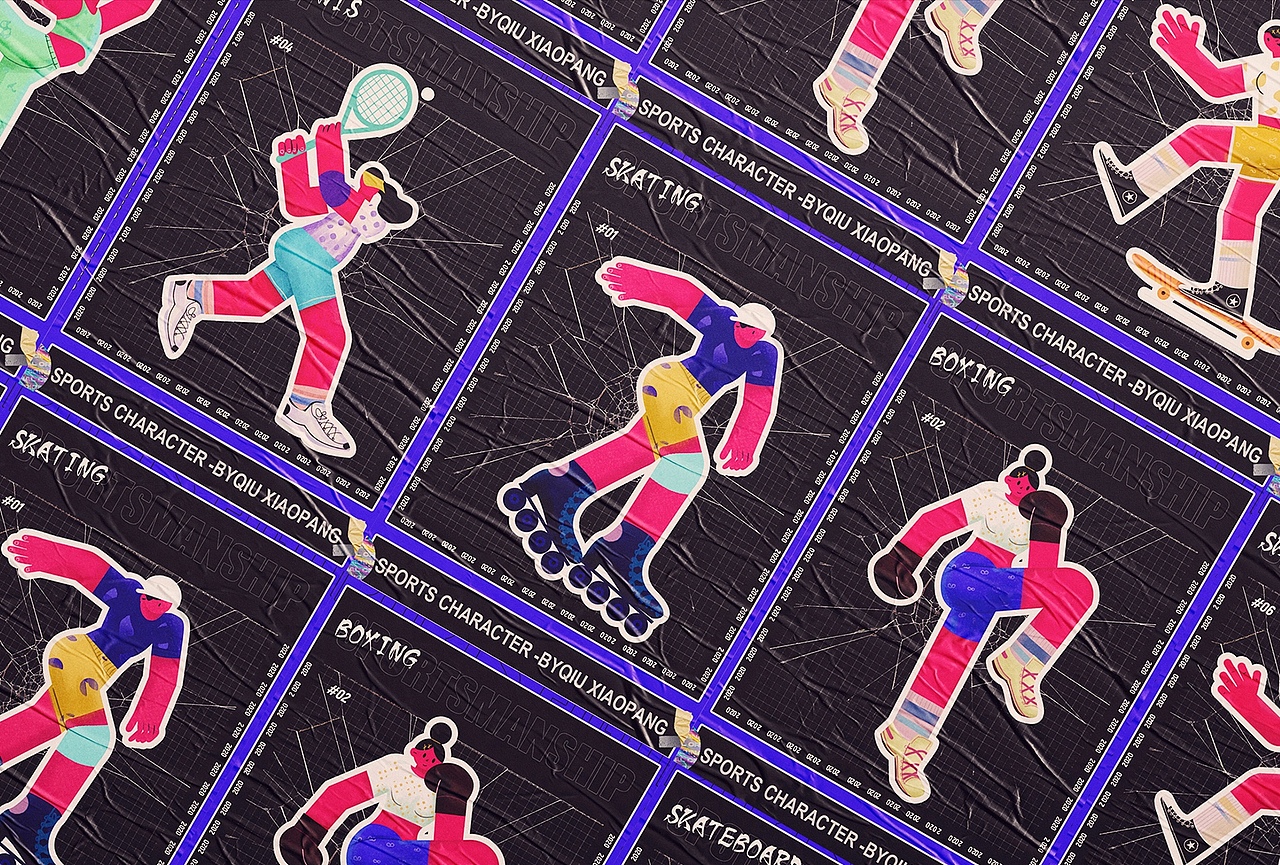 运动人物插画（图ZMjUwMjQ4NDA0） - 创作习作 - 站酷设计师罐装芝士原创素材 - 站酷ZCOOL