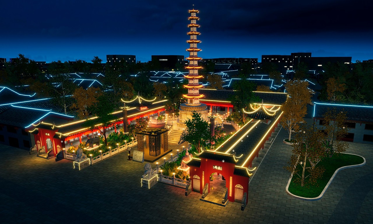 文殊院景区小样|三维|场景|天擎火 - 原创作品 - 站酷 (zcool)