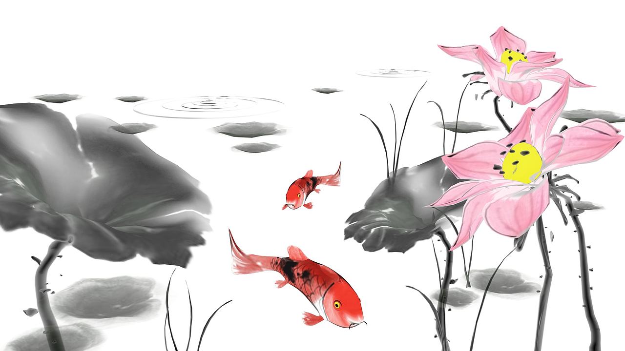 水墨荷花（图ZMjc1Nzk0NTY=） - 动画/影视 - 站酷设计师miss丶什原创素材 - 站酷ZCOOL