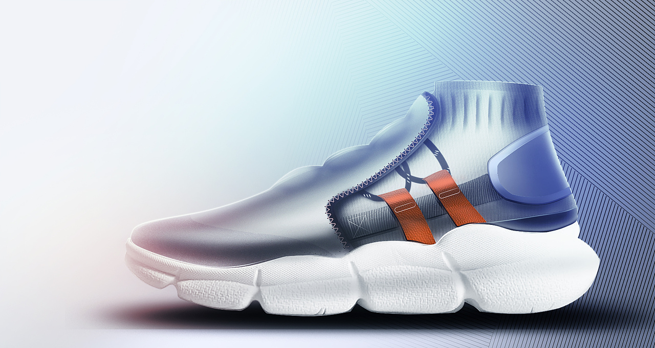 ps二维渲染手绘——运动鞋表达