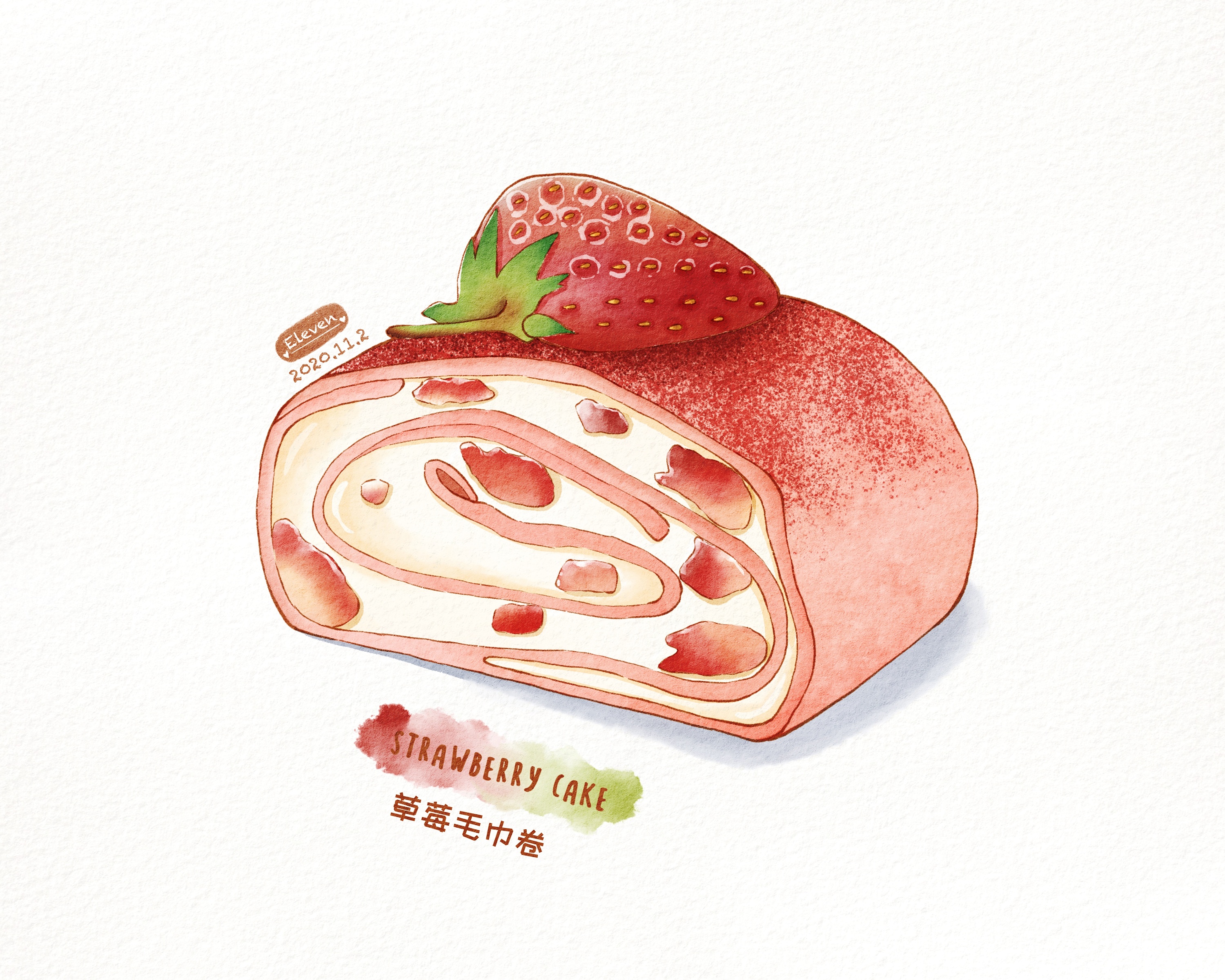 原创水彩 | ipad水彩 | 甜品合集|插画|商业插画|eleven_to - 原创