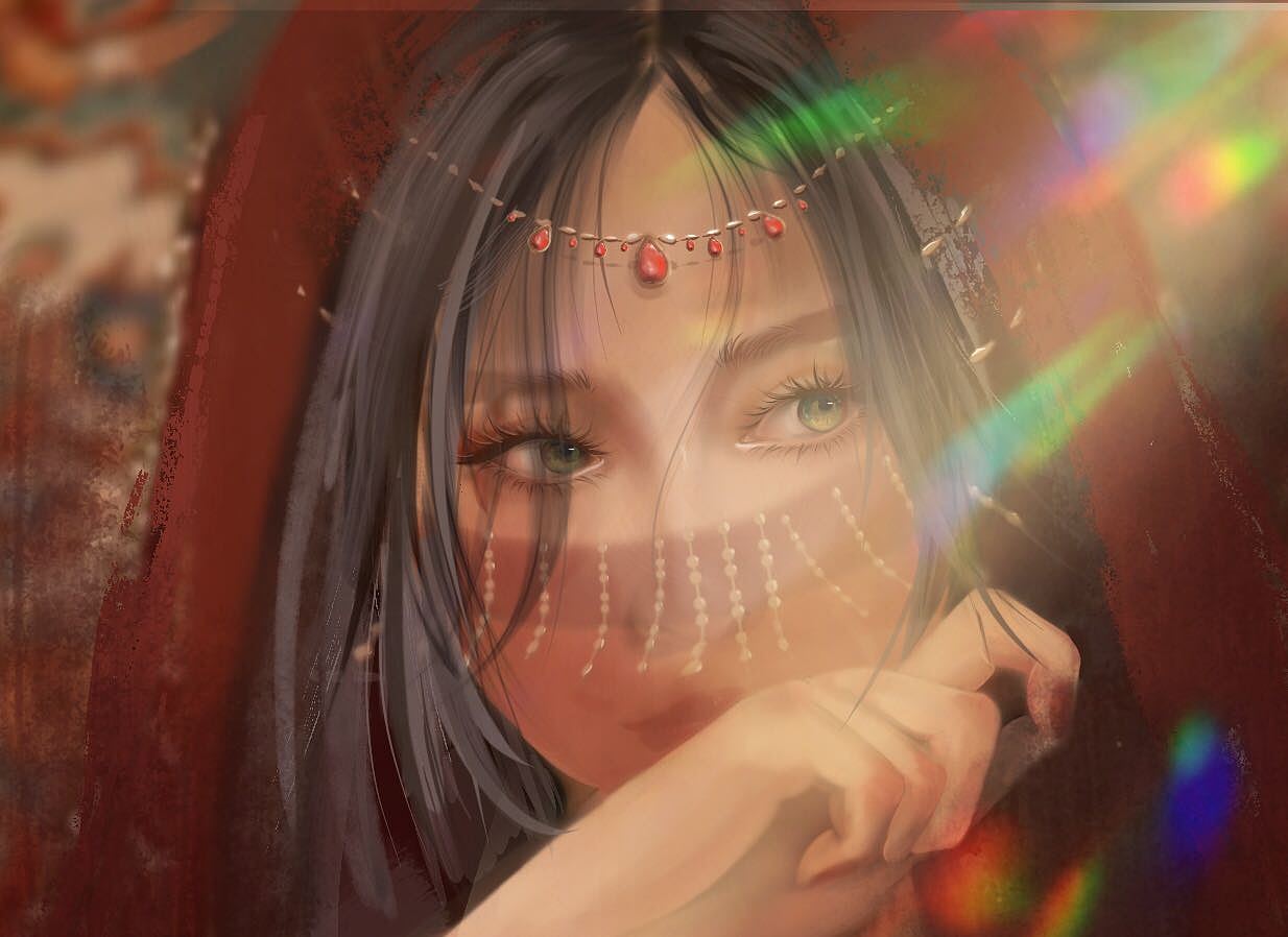 人像插画（图ZMjk3MDQzNDM2） - 创作习作 - 站酷设计师是柒禾鸭原创素材 - 站酷ZCOOL