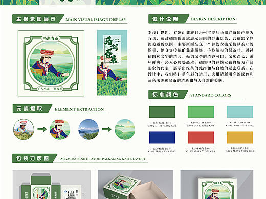 原创设计|《马湖春茶》全套包装设计 品牌更新的过程