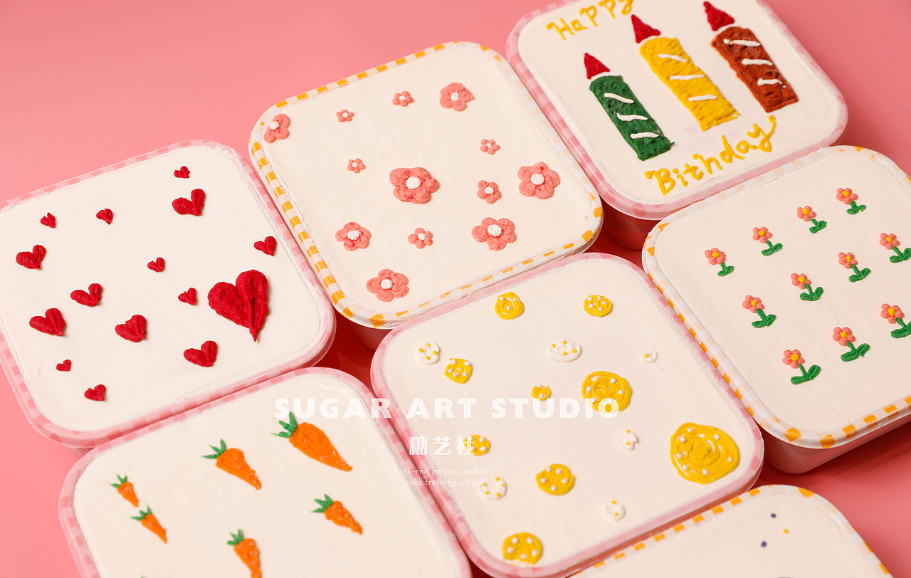 糖艺社创意盒子蛋糕拍摄