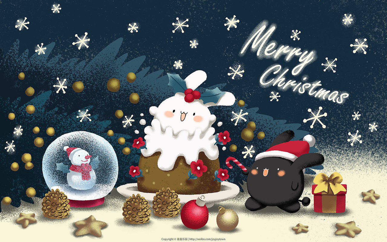 嘉嘉精灵圣诞节壁纸