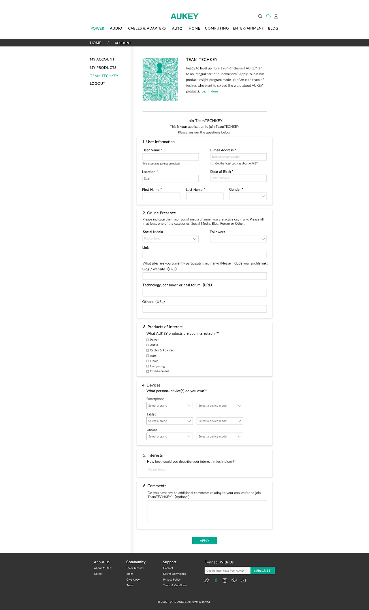 AUKEY官网设计（图ZMTIzOTM5NjI0） - 企业官网 - 站酷设计师noname06066原创素材 - 站酷ZCOOL