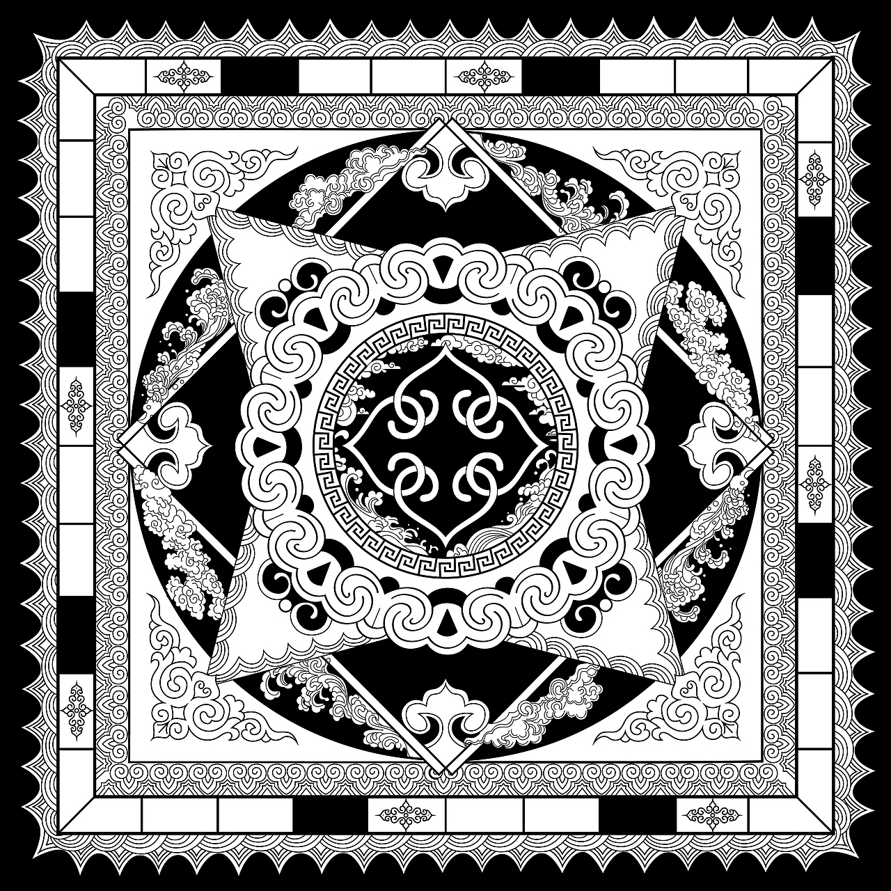 律动哈木尔藻井纹样|平面|图案|20011016sf - 原创作品 - 站酷 (zcool