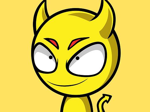 二维小恶魔角色与宣传资料设计
