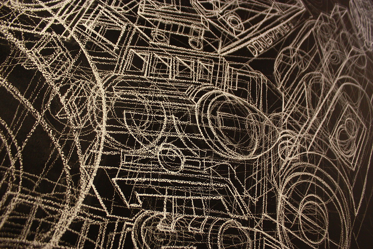 粉笔画《高达》