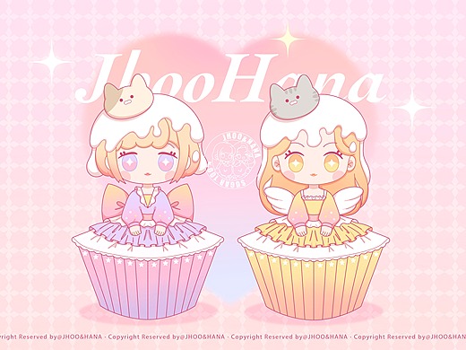 原创ip潮玩jhoo&hana糖心少女