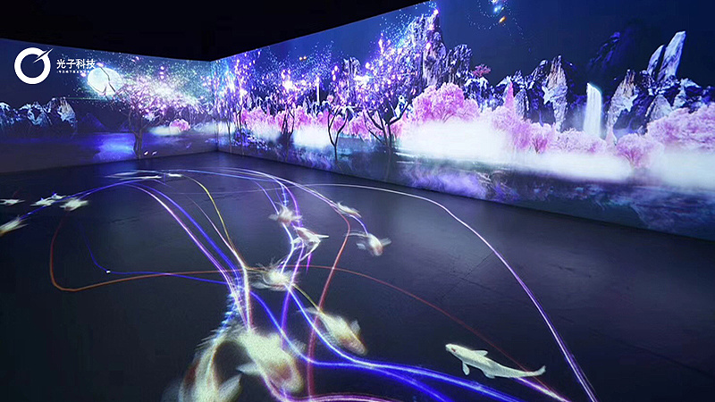 《桃花境》新媒体艺术装置投影互动沉浸式唯美意境