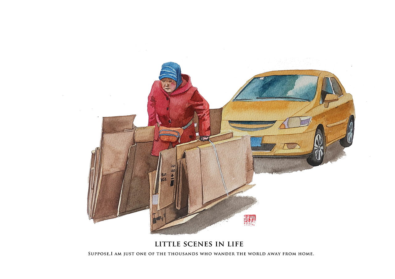 《人间深处》街头主题合集（图ZMTkyNTQ5MjA0） - 艺术插画 - 站酷设计师圈圈赵原创素材 - 站酷ZCOOL