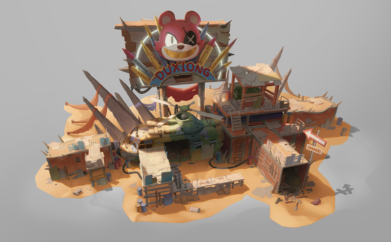 废土武器店|插画|游戏原画|笔千修 - 原创作品 - 站酷 (zcool)