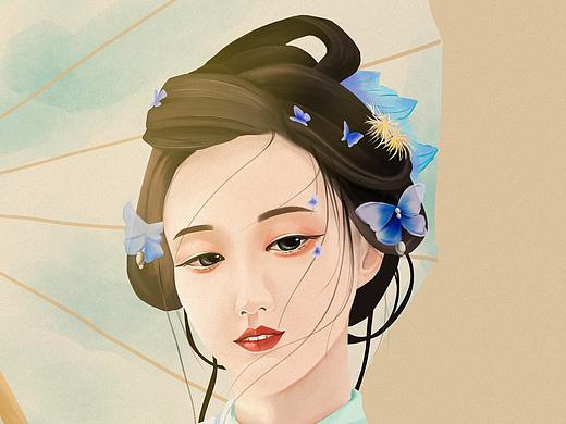 國風(fēng)女子（個人主頁-ZNTY0MjYzMTI=） - 創(chuàng)作習(xí)作 - 站酷設(shè)計師喵了個喵zy原創(chuàng)素材 - 站酷ZCOOL