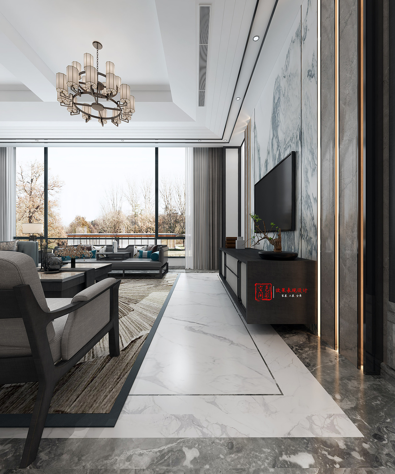 色彩空间效果表现设计—新中式