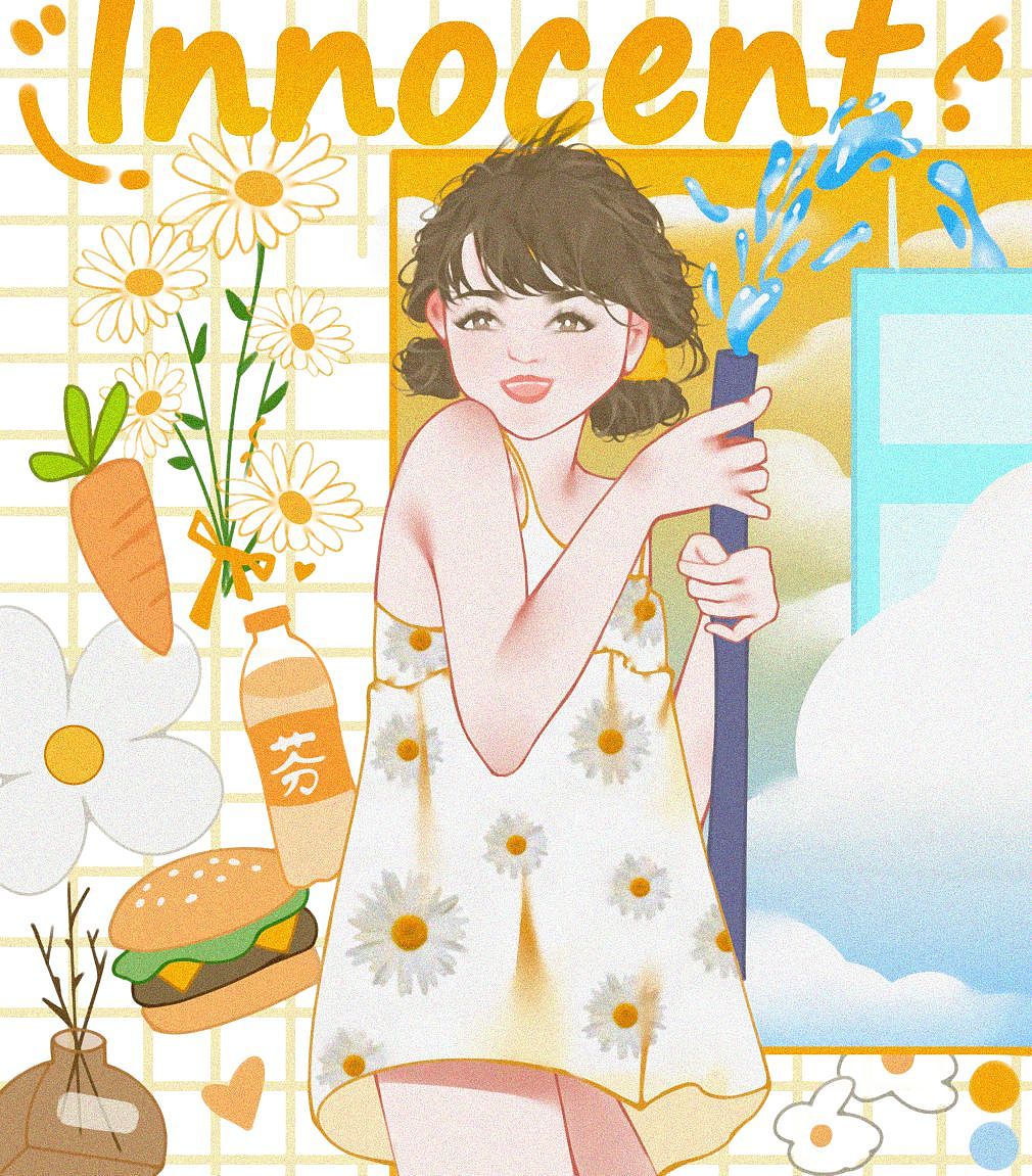 女孩儿系列作品（图ZMzE3NTMzMTA4） - 艺术插画 - 站酷设计师山山吖原创素材 - 站酷ZCOOL