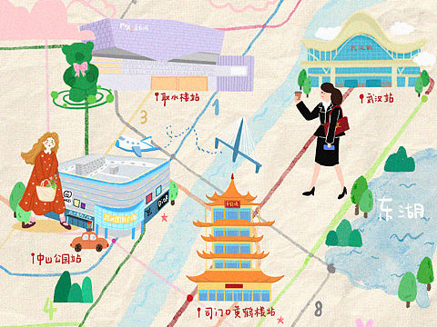 我生活的城市/武汉插画