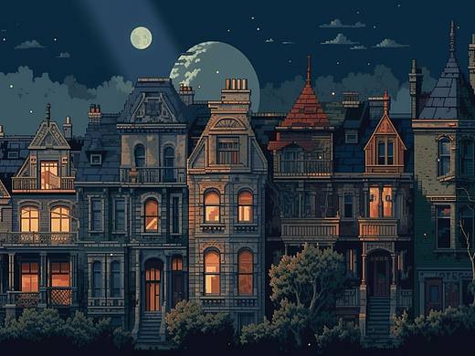 像素风哥特建筑