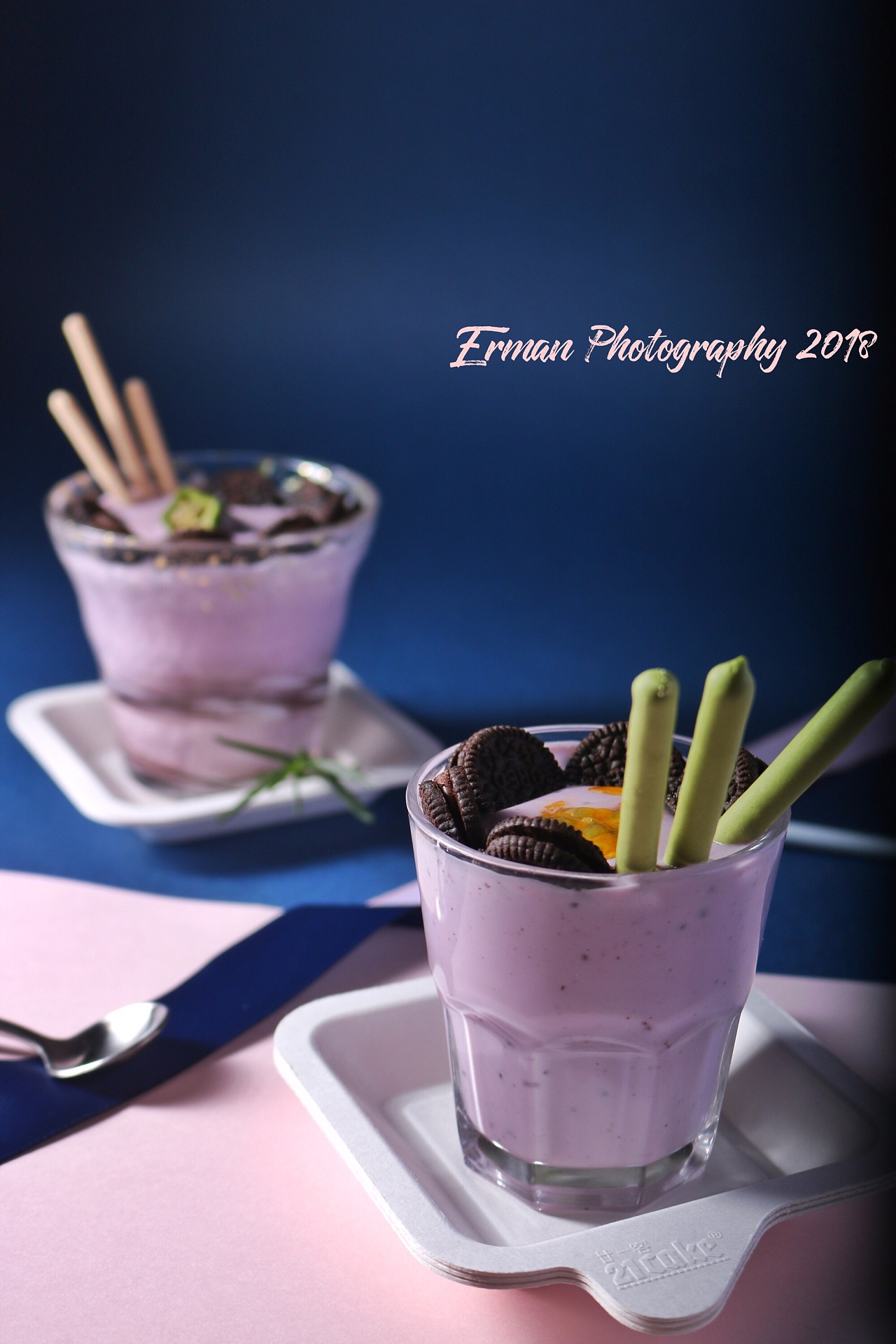 奥利奥酸奶杯拍摄