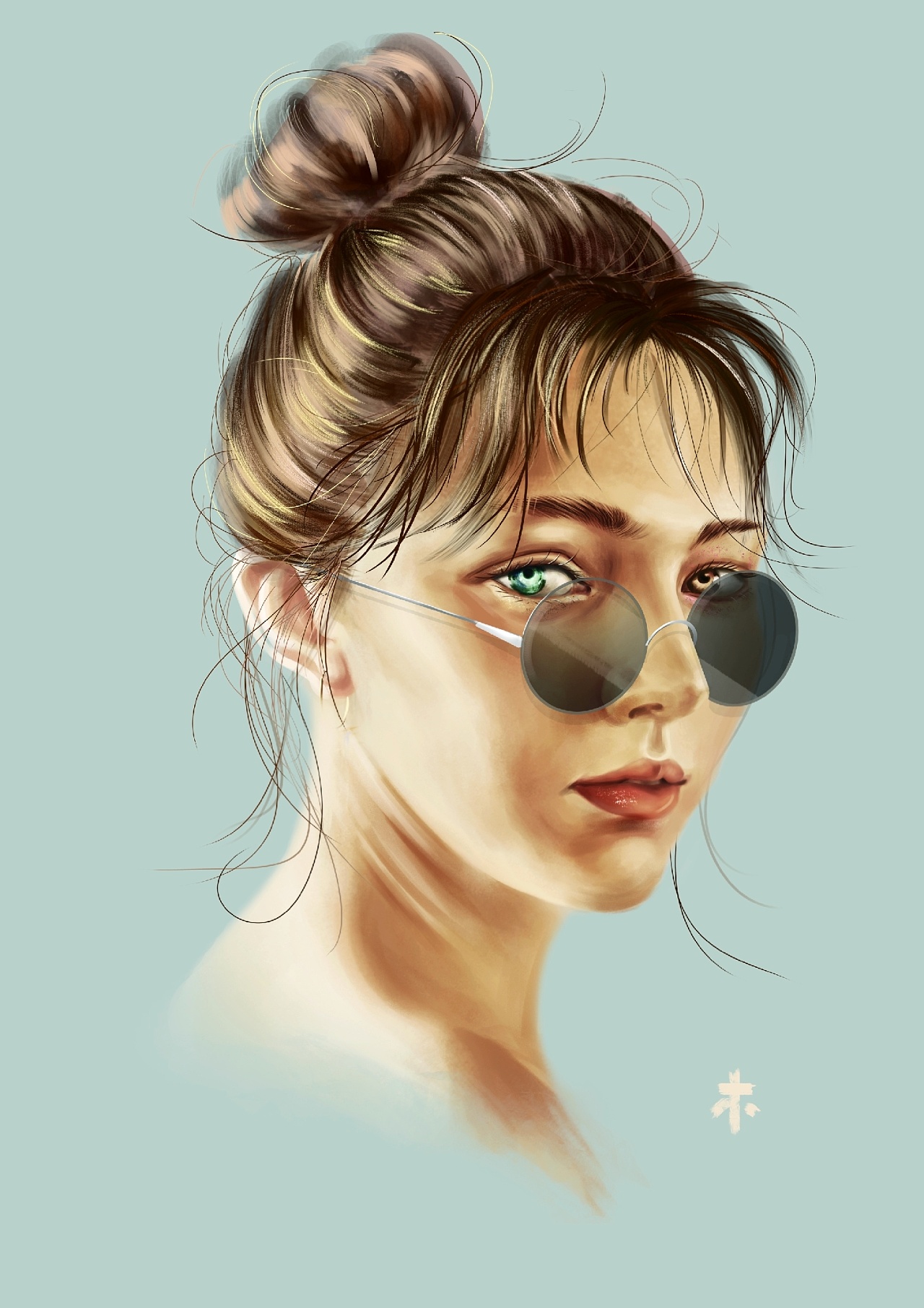 画个墨镜顺便添个女孩|插画|创作习作|木三三三 - 原创作品 - 站酷