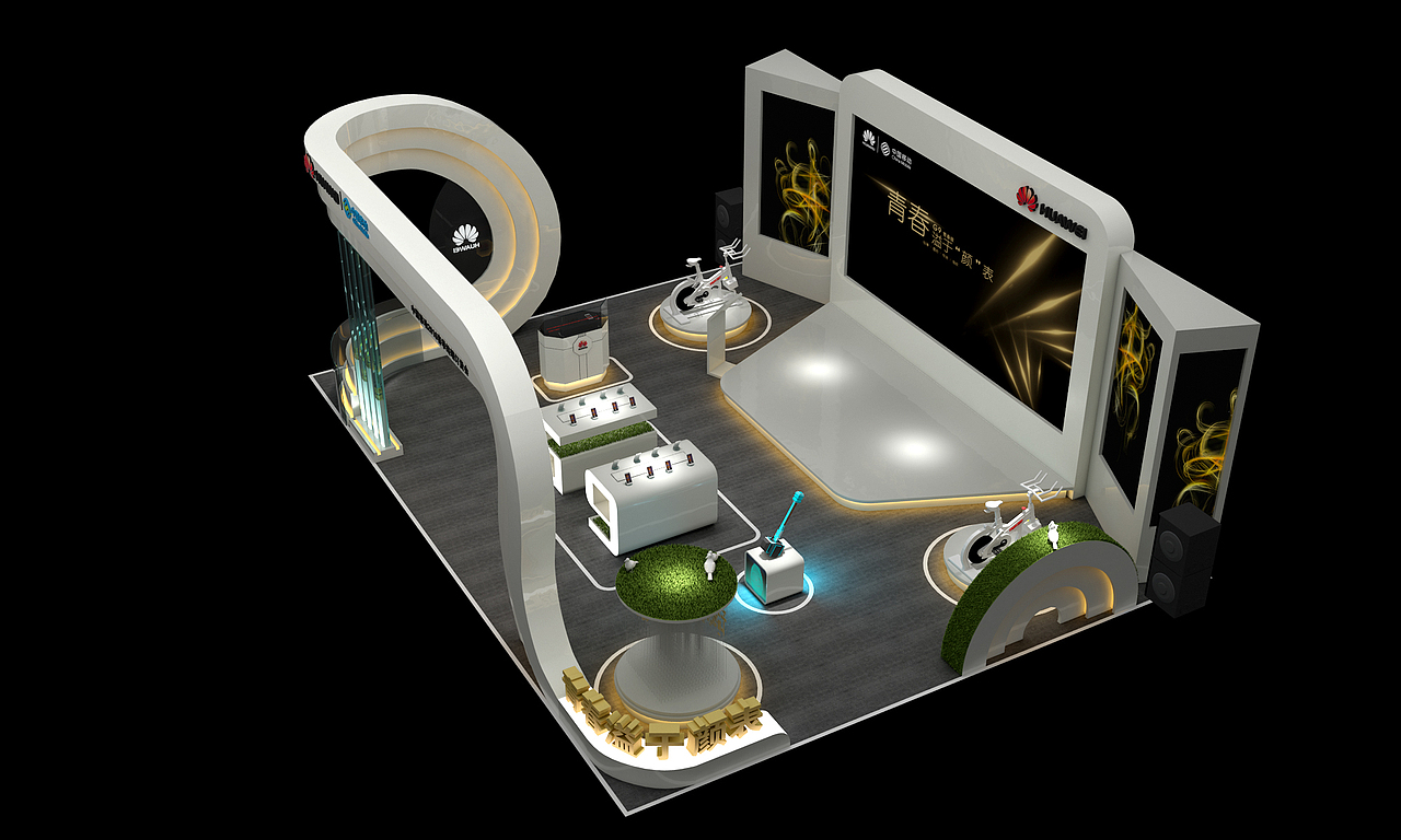 华为展厅效果图（图ZMTczNzE0ODk2） - 展陈设计 - 站酷设计师绝不改图原创素材 - 站酷ZCOOL