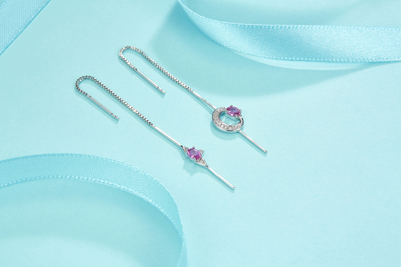 商业珠宝青色场景摄影拍摄