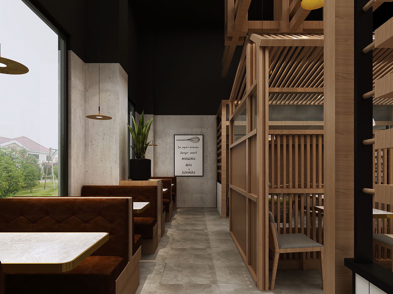 广东新兴稻稻居面店餐厅设计案例（图ZMTg4MDUzMDcy） - 家装设计 - 站酷设计师上海博仁空间设计原创素材 - 站酷ZCOOL