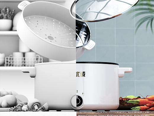 C4D产品动画-孟菲斯#电商3D宣传短视频#小电锅#主图