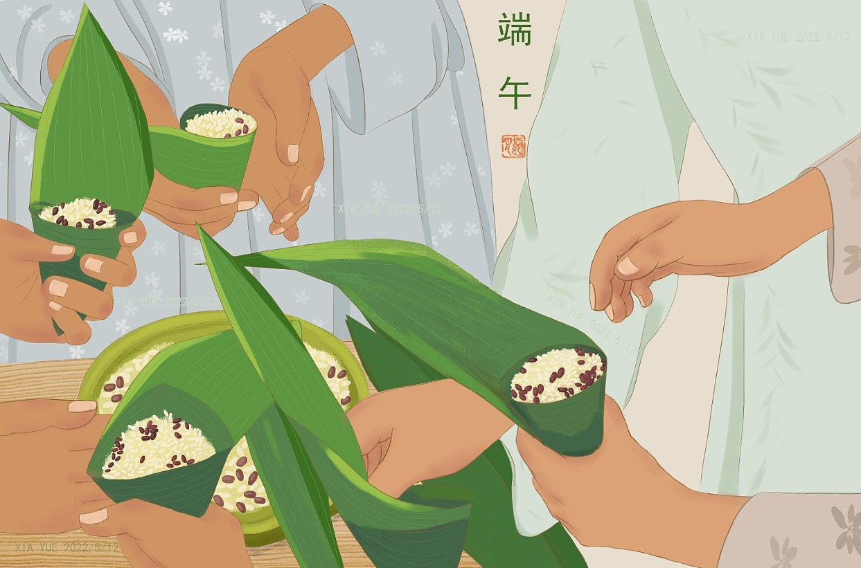 端午包粽子（图ZMzAyNzY0NDEy） - 创作习作 - 站酷设计师养心房主原创素材 - 站酷ZCOOL