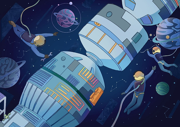 《征途》系列插画｜中国航天（图ZMzIxNDAzMTE2） - 艺术插画 - 站酷设计师橘兔JUTO原创素材 - 站酷ZCOOL