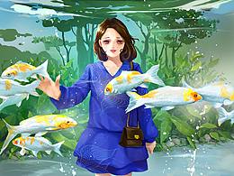 個(gè)人作品-我與魚
