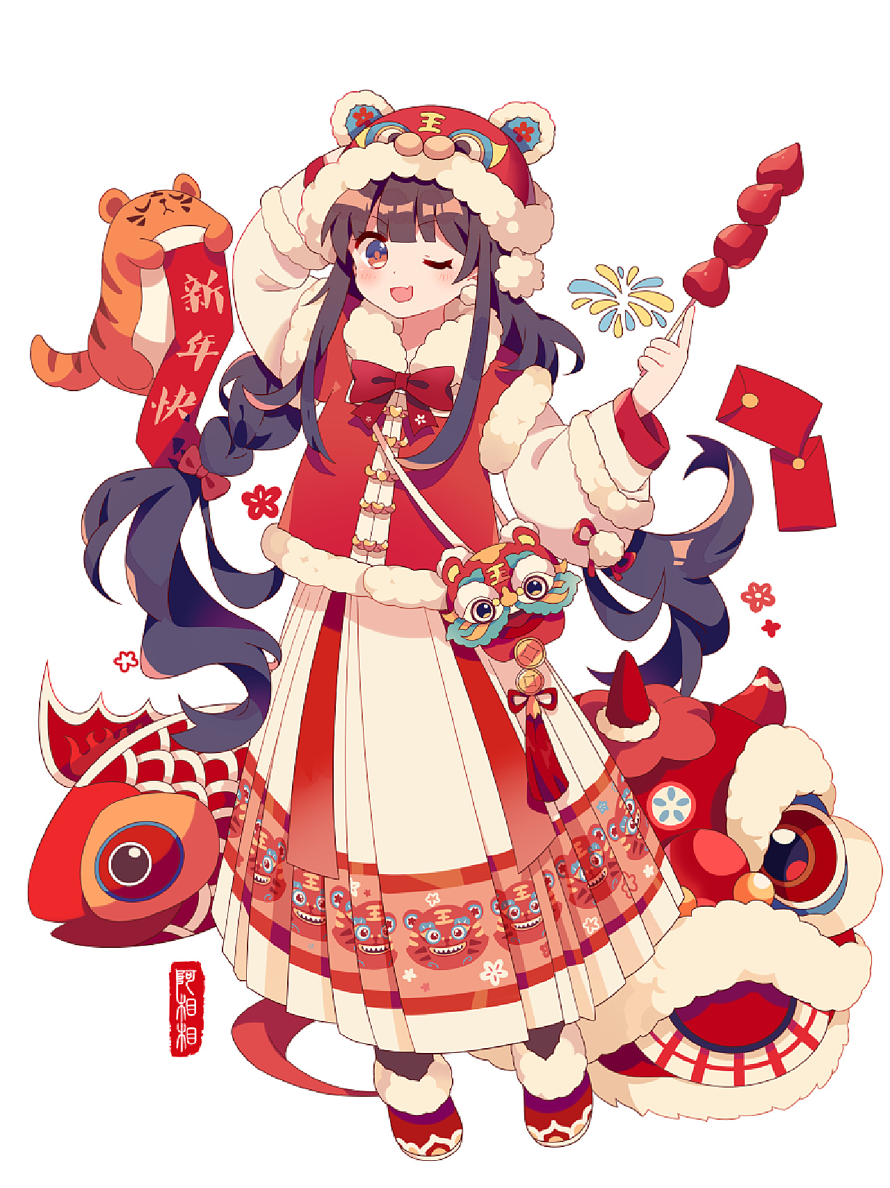 动漫新年穿搭汉服，动漫新年穿搭汉服图片