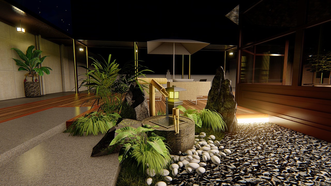 新中式屋顶花园设计